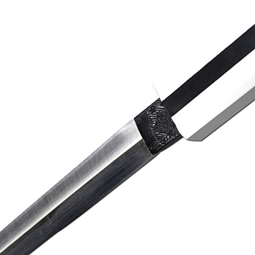 Sword fort Handmade Katana Anime Cosplay Sword, Stainless Steel,100cm, White Version