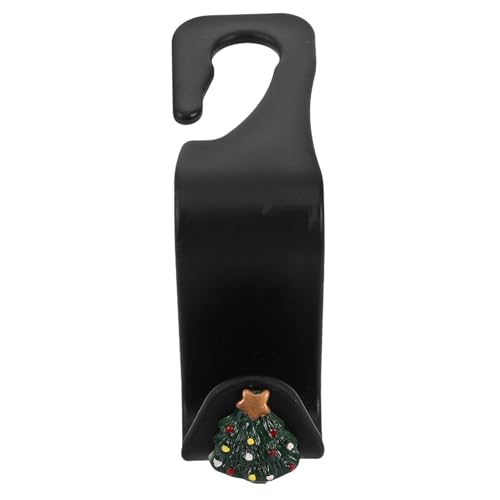 Cabilock Vehicle Organizer Hook Car Seat Back Storage Car Seat Hooks for Purses Resin Decor Festive Christmas Tree Design