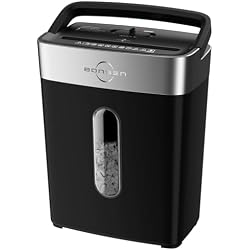 BONSEN Shredder for Home Office, 4 Gallons 8-Sheet Cross Cut Credit Card Shredder, Small Paper Shredder for Home Use, High Security Level P-4, ETL Certification (S3101)