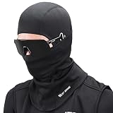 CHIMONA Motorrad-Sturmhaube, Winter Sturmmaske unter dem Helm, Winddichte Staubdicht Skimaske Balaclava mit 2 Brillenlöcher für Damen und Herren, zum Laufen Skifahren Snowboarden Outdoor-Sportarten