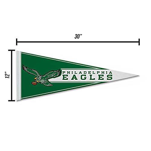 Rico Industries Nfl Football Philadelphia Eagles Retro 12" X 30" Felt Wall DéCor Pennant - Great For Home/Bed Room/Man Cave DéCor - 4