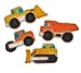 Bundleofbeauty Gh5510a 12pack Edible Sugar Shaped Construction Truck Cake/Cupcake Toppers