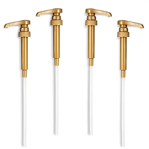 4Pcs Coffee Syrup Pump Dispenser Compatible with Syrup Pump - Creamer Pump for Coffee Syrup Bottle (25.4 oz-750ml) - Syrup Pump Bottle Pump Dispenser Coffee Syrup Pump