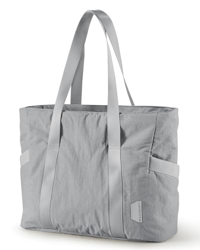 Image of BAGSMART Tote Bag for Women, Tote Bag with Zipper Work Tote with Compartments Nurse Shoulder Hanbag for Travel, Gym