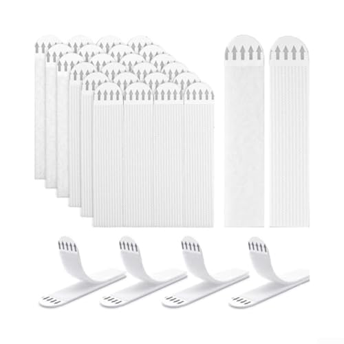 Klebestreifen zum Aufhängen von Bildern, geeignet für Bilderrahmen, Spiegel, Aufbewahrungsboxen, Haken usw., 93 x 19 mm, großes schmales Klettband, hält bis zu 9 kg, unterstützt bis zu 61 x 91 cm