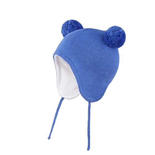 Cap Cute Pom Pom Babys Winter Hat Infant Earflap Knit Warm Cap for Boys Toddler Children Fleece Lined Beanie