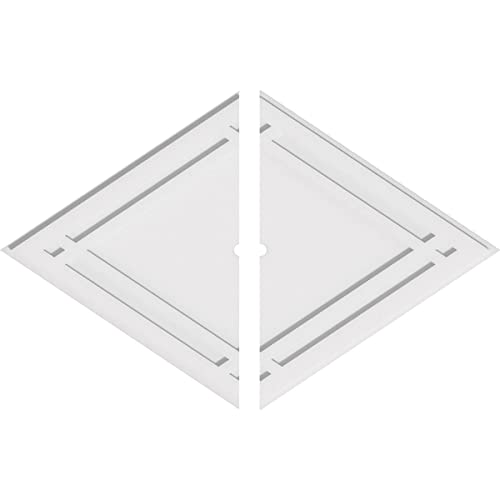 Image of Ekena Millwork CMP40X26DD2-01000 Diamond Architectural Grade PVC Contemporary, Two Piece Urethane Ceiling Medallions 40 inchW x 26 5 /8 inchH x 1 inchID x 14 inchC x 1 inchP