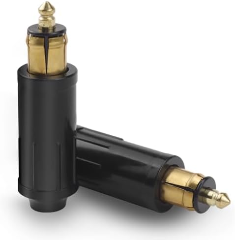 2 Stück DIN Stecker 12V DIN Zigarettenanzünder Adapter Passend für Jede Europäische DIN-Steckdose