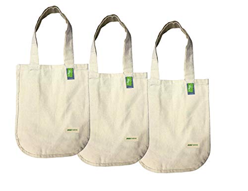 Organic Cotton Grocery Bags, Set of 3