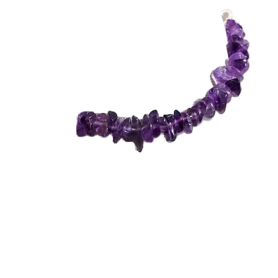 Bracelet améthyste perles fines gemmes naturelles argent ajustable