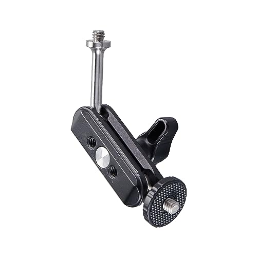Aitteel Mini Magic Arm with Dual Universal Ball Head,Adjustable Magic Arm with 1/4" Screw Field Monitor Mount, Compatible with SmallRig Camera Cage,LED Light,Microphone (CP-14)