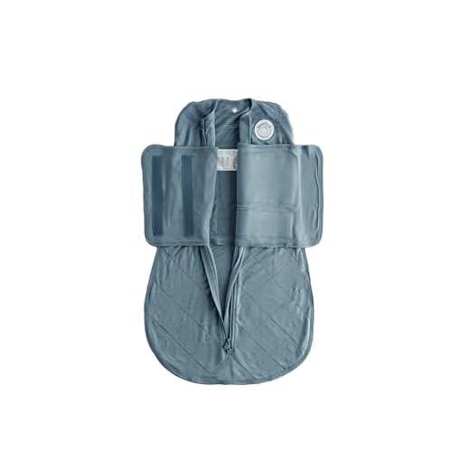 DREAMLAND BABY Bamboo Viscose Swaddle Sleep Sack (0-6 months). Ultra Soft Swaddle Blanket w/Built in Band. 97% Viscose, 3% Spandex (Ocean)