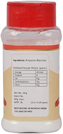 foodfrillz Cream of Tartar, 180 g (90g x 2) Pack of 2