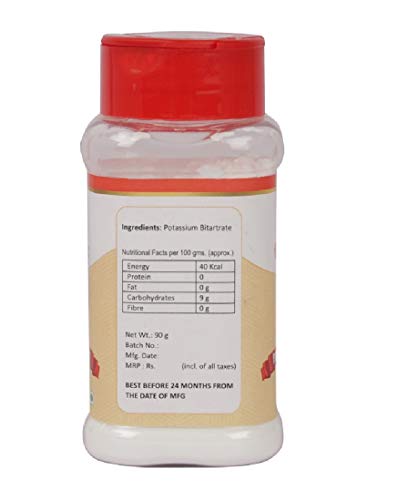 foodfrillz Cream of Tartar, 180 g (90g x 2) Pack of 2