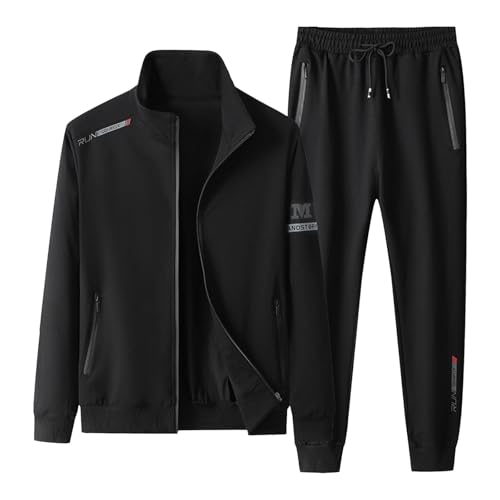 Survêtement unisexe noir et gris avec pantalon de jogging pour homme