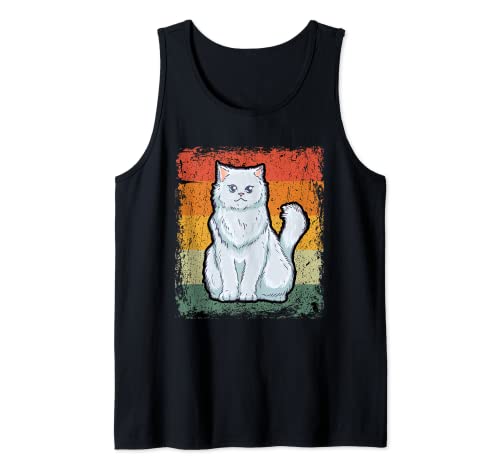 Retro Cat Lover Vintage Persian Cat Tank Top