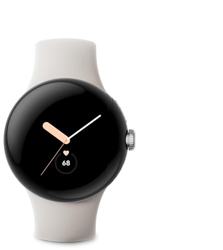 Image of Google Pixel Watch 41mm Smartwatch with LTE WiFi, GPS, BT and Heart Rate Monitor in Bulk Packaging (Silver Chalk Active)