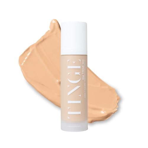 Tinge Body Makeup, Water & Transfer Resistant, Medium Coverage Cream, Lasts Up to 48 Hours, For All Skin Types, Fragrance Free, Vegan, American Made, 3.38 Fl Oz. - Medium Warm