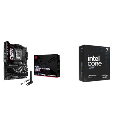 ASUS Carte mère ROG Maximus Z890 Hero + Processeur pour PC Intel Core Ultra 7-270K Plus