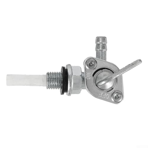 Yhenlovtt Válvula de cierre de combustible para equipos de alimentación de jardín, para cortacésped de acero inoxidable duradero, interruptor de tanque de combustible con función de palanca de 90