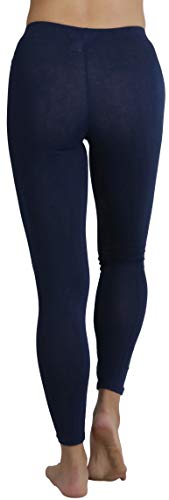 Image of ToBeInStyle Women's Skinny Fit Cotton Full Length Leggings Tights - Regular and Plus Sizes