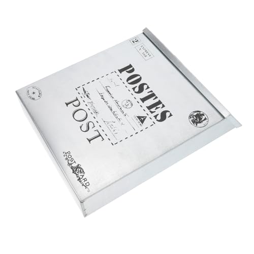 HOLIDYOYO Vintage Style Decorative Iron Letter Box for Outdoor Wall Mounting Mailbox with Printed English Letters Suitable for Home Office Garden and Suggestion Use Easy Installation