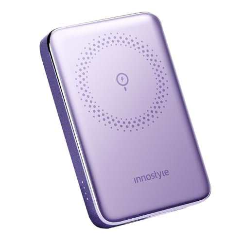 Innostyle Magnetic Wireless Power Bank, 10000mAh Magnetic iPhone Charger with USB-C Cable PD 20W Fast Charging, Wireless Portable Charger for iPhone 15/14/13/12 Plus Mini Pro Max