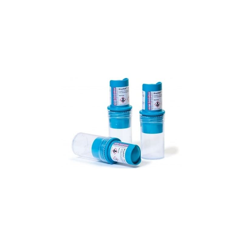 60 ml - Contenitore con formaldeide per il trasporto di biopsia 100% sicuro, 20 ml, 10