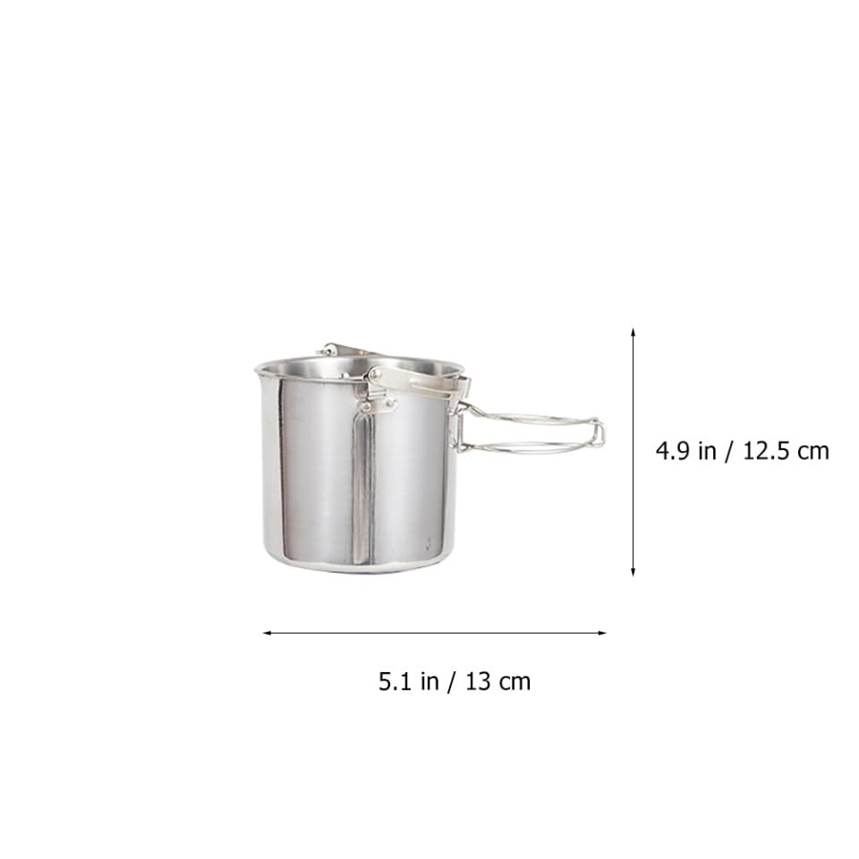 Vaisselle camping acier inoxydable robuste, kit 5 pièces durable et chic - 2