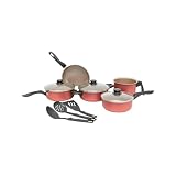 Jogo de Panelas Antiaderente 5 Peças + Brindes (Cereja/Creme)