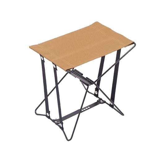 harayaa Camping Stool Portable Folding Stool Foot Rest Footrest Small Compact Foldable Footstool Saddle Chair for Lawn Travel Garden, Khaki