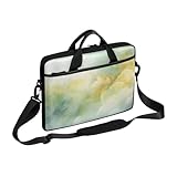 Art Green Yellow Rendering Laptop Bag for Women Men 13-15 Inch Computer Briefcase Bag Lightweight Notebook Shoulder Messenger Bag