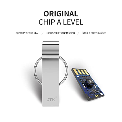 greykey Pen Drive USB 2TB de alta velocidade USB 3.0 Flash Drive Metal USB 2000 GB Impermeável Pen D