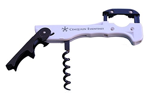 Premium Boomerang 3-in-1 Corkscrew Black & White - Made in Italy, Easy to Use + Extremely Durable. Best wine bottle opener for sommeliers, flight attendants, and waiters.