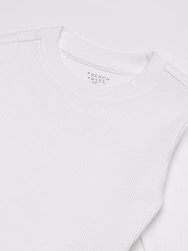 French Toast Boys Long Sleeve Thermal Waffle Tee T-Shirt White, 4T #TOP1