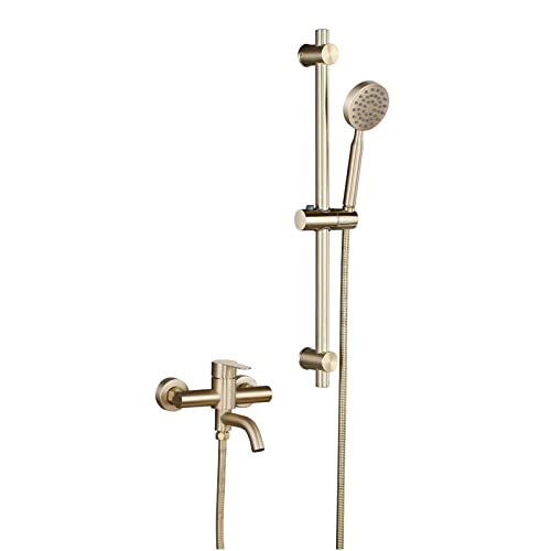 Robinet de baignoire en or brossé avec mitigeur de douche pib