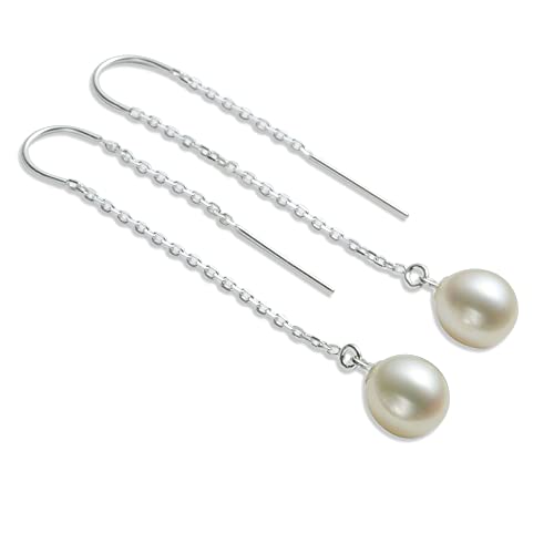 Pearl Threader Earrings #TOP30