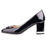 ★ Caractéristiques : le talon carré moyen Verocara pour femme utilise du cuir de vache de qualité, 3 options de boucles et plus de couleurs pour correspondre à vos robes, il est facile d'assortir à vos tenues et vêtements, attirer plus de compliments