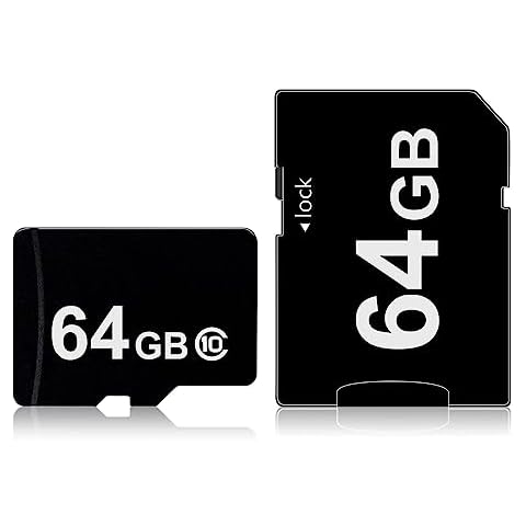Punvoe 64GB Ultra UHS-I Memory Card with Adapter - 120MB/s, C10, U1, Full HD, A1 Cover