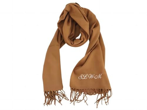 Embroidered Personalised Short Scarf Embroidery Custom, Monogrammed Gifts for Her Scarf Personalised Scarves For Women Valentine Gifts
