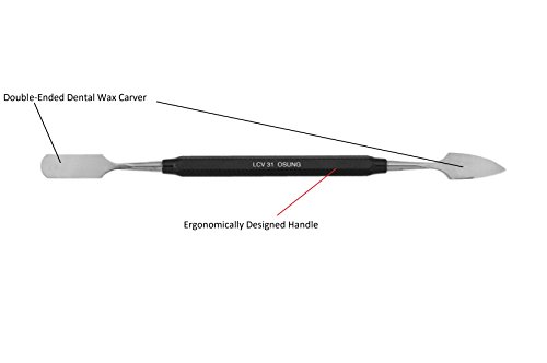 Osung Dental Carver Instruments LCV31  Dental Instrument Tools, 12mm/10.2mm - Dental Laboratory Instrument Tools Set