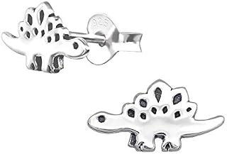 The Rose & Silver Company Women 925 Sterling Silver Dinosaur Stud Earrings