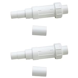LESSO 1/2 inch PVC Pipe Repair Kit, 1/2″ PVC Repair Coupling for Broken or Cracked In-Ground Pipes, SCH40 White(2 Sets)