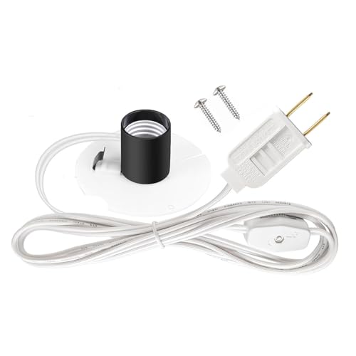 JNXQWE Blow Mold Light Kit Replacement 6 ft E26/E27 Lamp Holder Kit with Switch Fuse Plug Universal Fit for Gemmy Christmas Halloween Outdoor Decor Santa Snowman Pumpkin 1-Pack