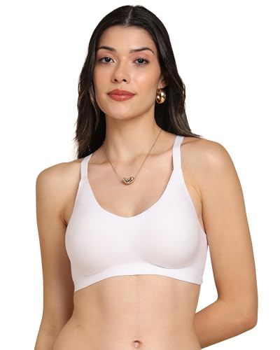 Image of Tweens Cotton Padded Bonded Bra for Women | Full Coverage Wire-Free Bra | Seamless No-Dig Comfort | Breathable Cotton | Elastic-Free Bottom Band & Side Wings | Pack of 1