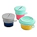 Boon Snug Toddler Snack Containers with Lids - Includes 2 Lids and 2 Baby and Toddler Spill Proof Cups for Snacks - Toddler Snack Cups for Home and Travel Essentials - Pink and Blue