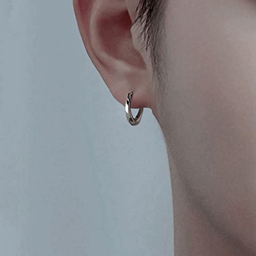 Brincos De Argola De Prata Masculinos, 925 Brincos De Argola De Prata De Prata Esterlina, Argolas