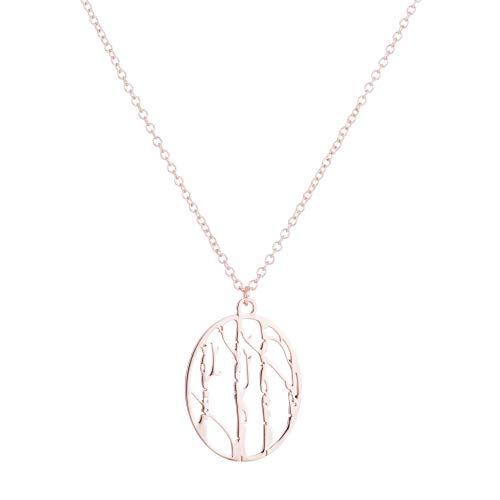 Bijoux spirit tree collier en bois de bouleau ovale haut de gamme