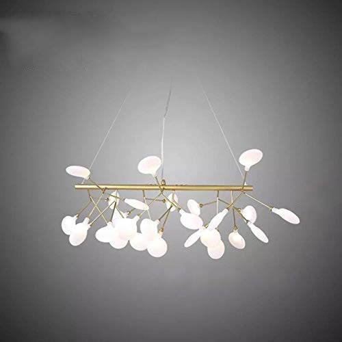 loonju Heracleum ramo di albero lampadario Soggiorno Camera da letto Cucina Sala da pranzo salone di lustro di illuminazione Art Decor lampada dell'interno a sospensione, bianco freddo, grigio