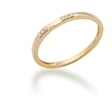 MIORE MF9007RYR - Anillo de oro amarillo de 9 quilates con diamante (.04), talla 18 (18,47 mm)